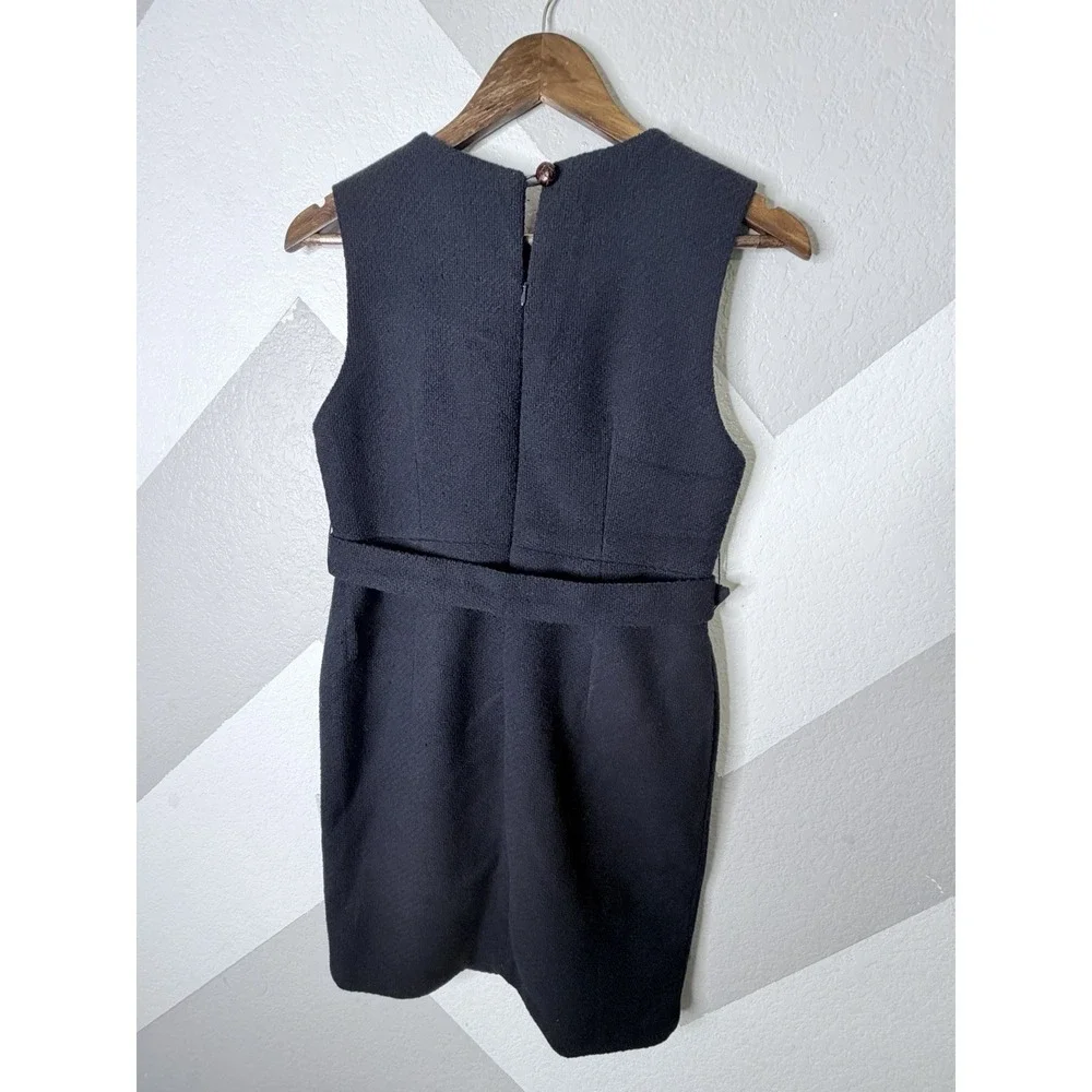 Kiel James Patrick Womens Size 2 Navy Belted Sheath Dress Wool Blend NWT - Picture 9 of 12